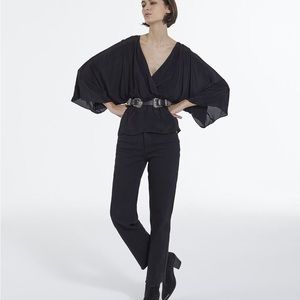 Twelfth street Cynthia Vincent black silk kimono blouse